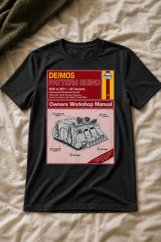 Deimos Pattern Rhino - Owners Workshop Manual T-Shirt