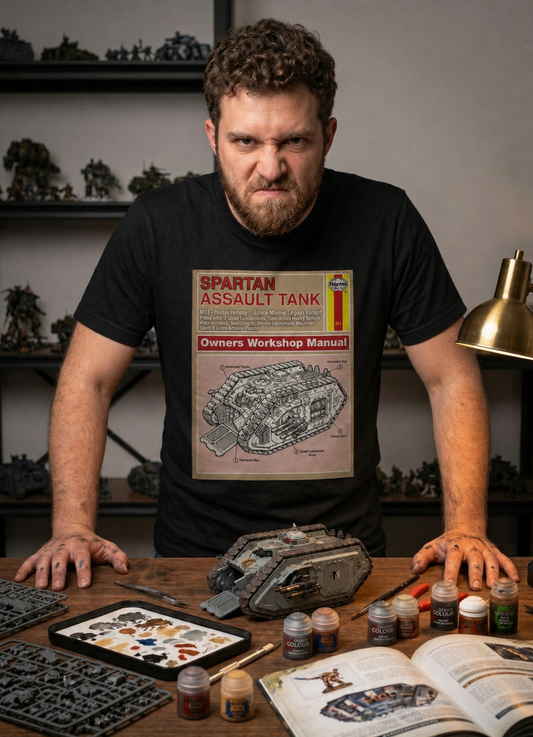 Spartan Assault Tank “Owner’s Manual” T-Shirt